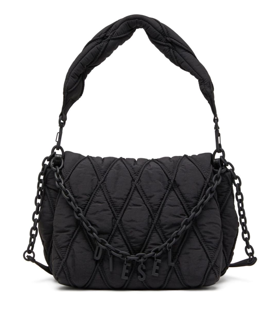 DIESEL Черная тканевая сумка через плечо, фото 1