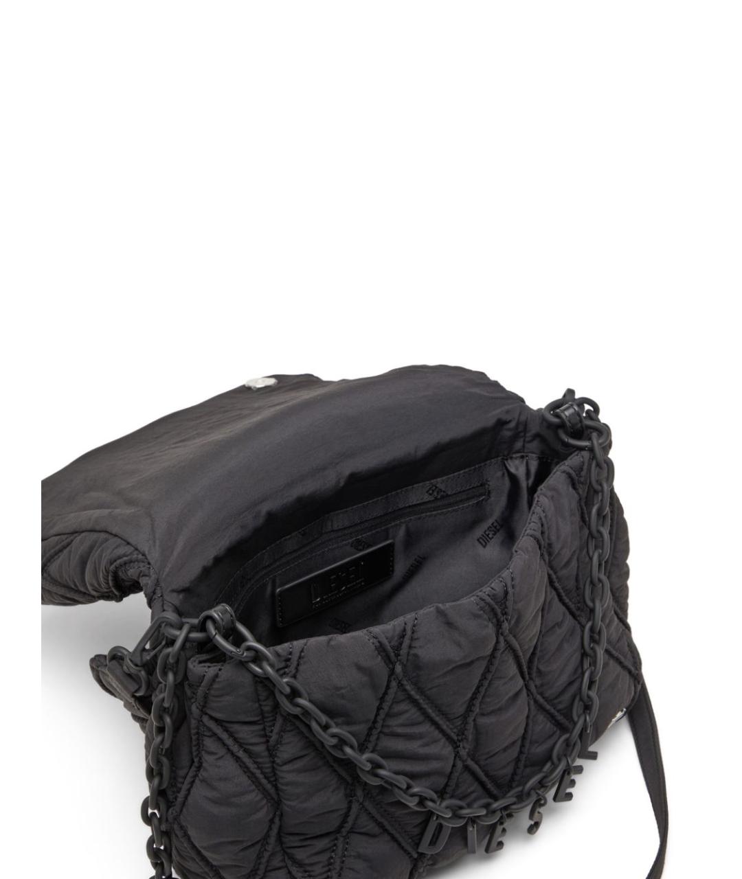 DIESEL Черная тканевая сумка через плечо, фото 4
