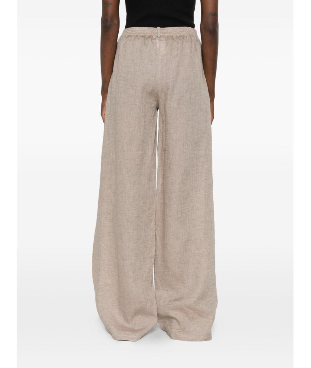FABIANA FILIPPI Серые льняные брюки широкие, фото 2