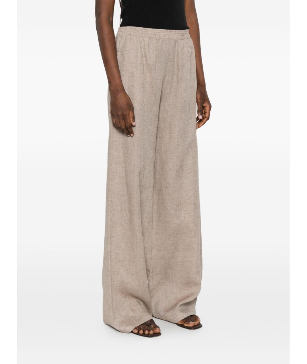 FABIANA FILIPPI Серые льняные брюки широкие, фото 4
