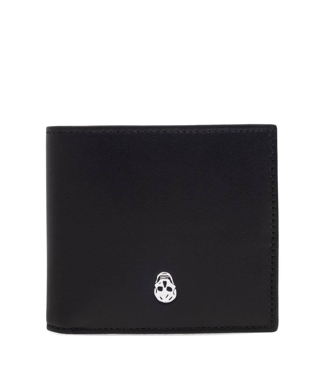 ALEXANDER MCQUEEN Черный кожаный кошелек, фото 1