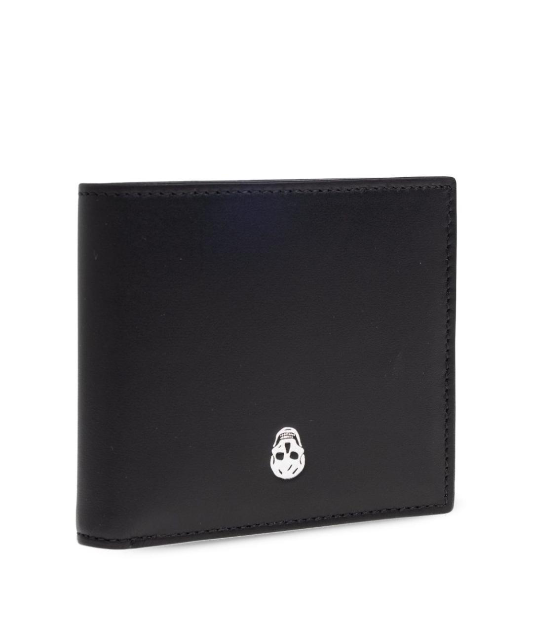 ALEXANDER MCQUEEN Черный кожаный кошелек, фото 4