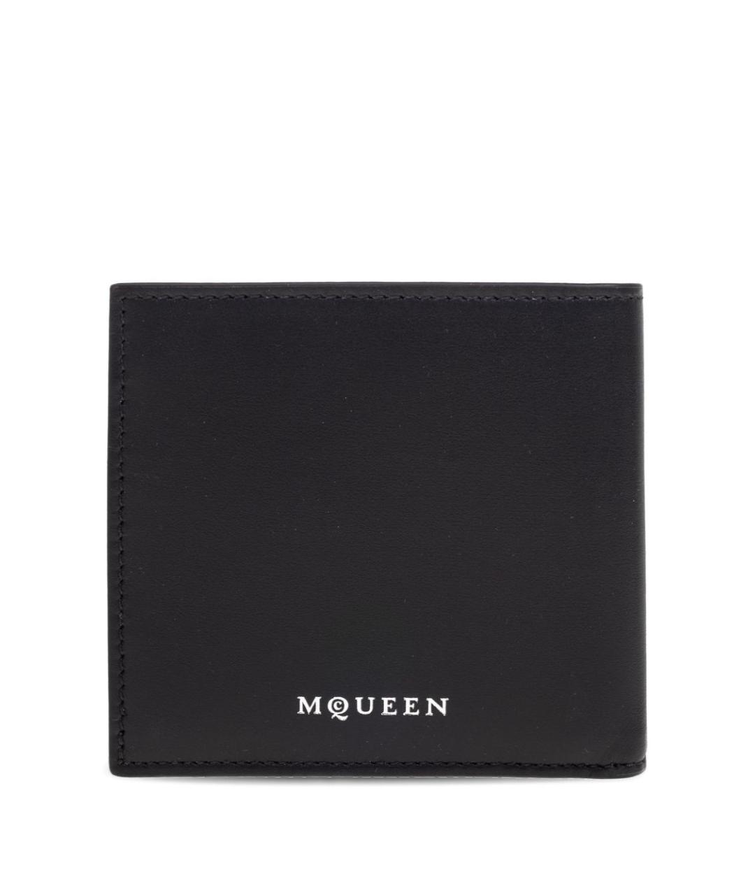 ALEXANDER MCQUEEN Черный кожаный кошелек, фото 2