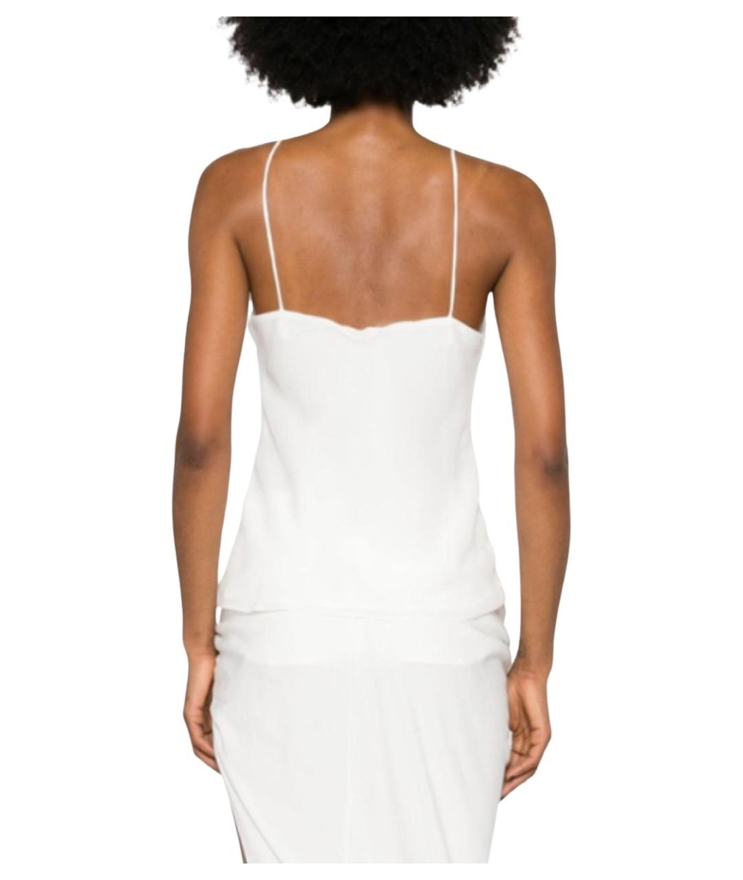 MAX MARA Белая шелковая майка, фото 4