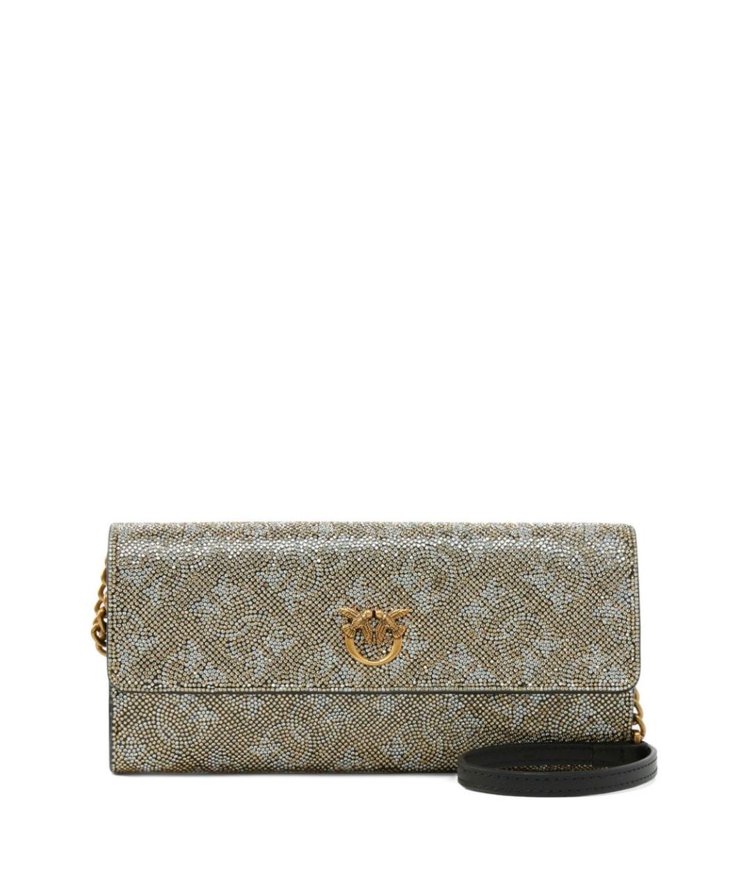 PINKO Золотой кожаный кошелек, фото 1
