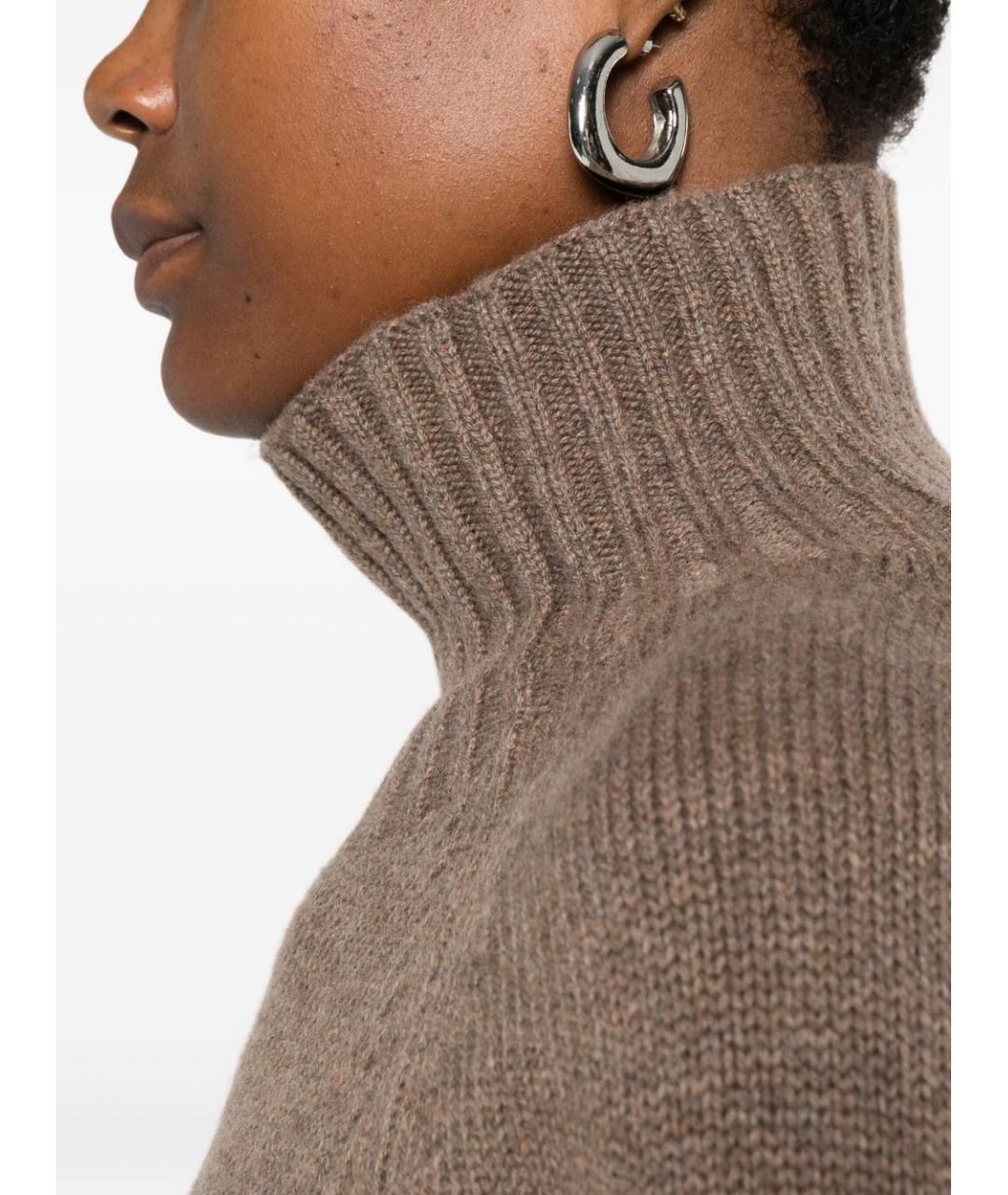 'S MAX MARA Бежевый шерстяной джемпер / свитер, фото 3