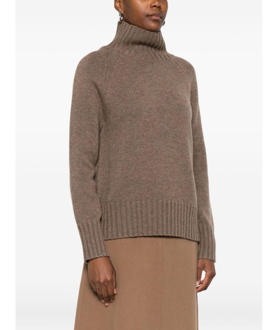 'S MAX MARA Бежевый шерстяной джемпер / свитер, фото 4