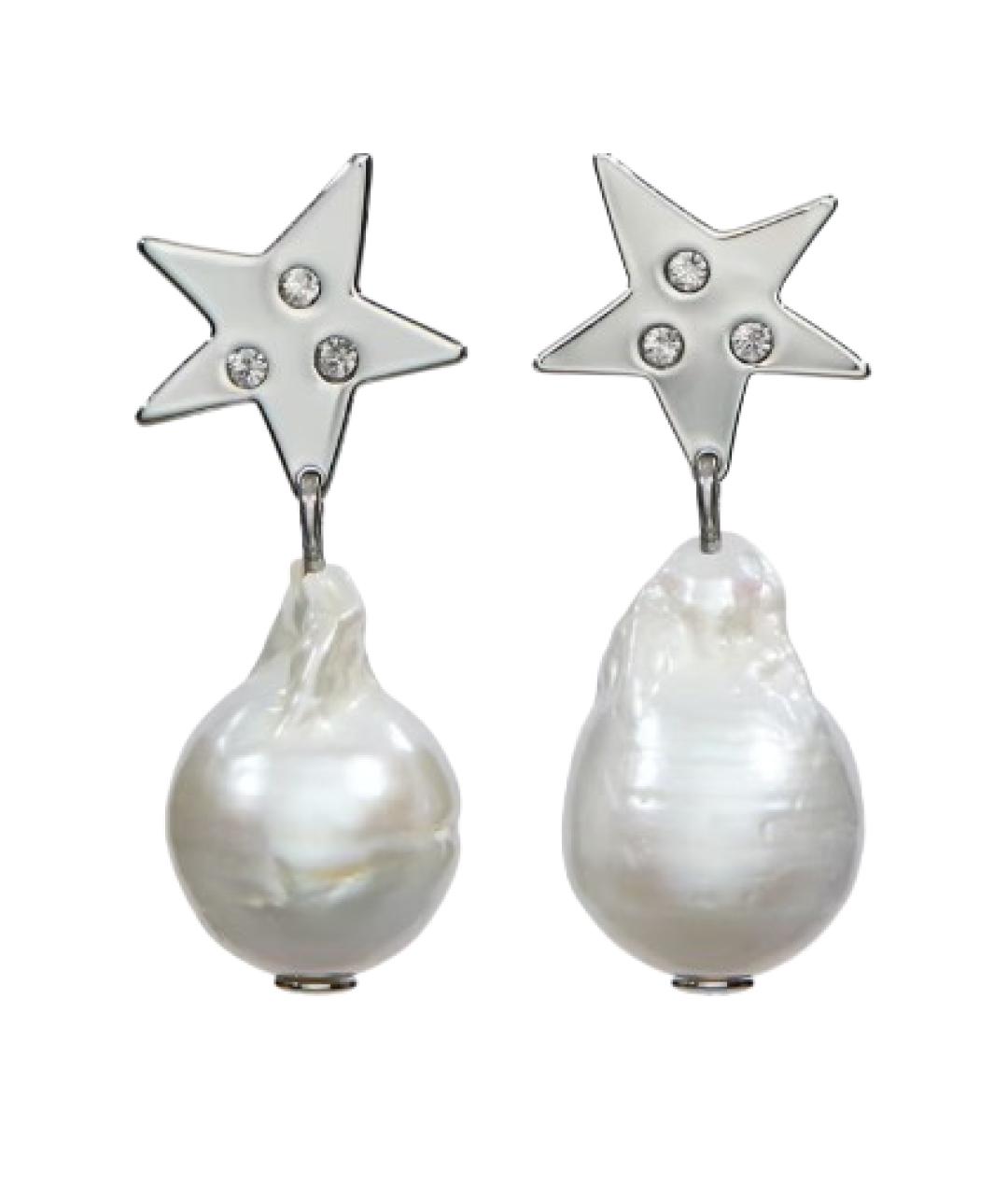 TORY BURCH Серебряные жемчужные серьги, фото 1