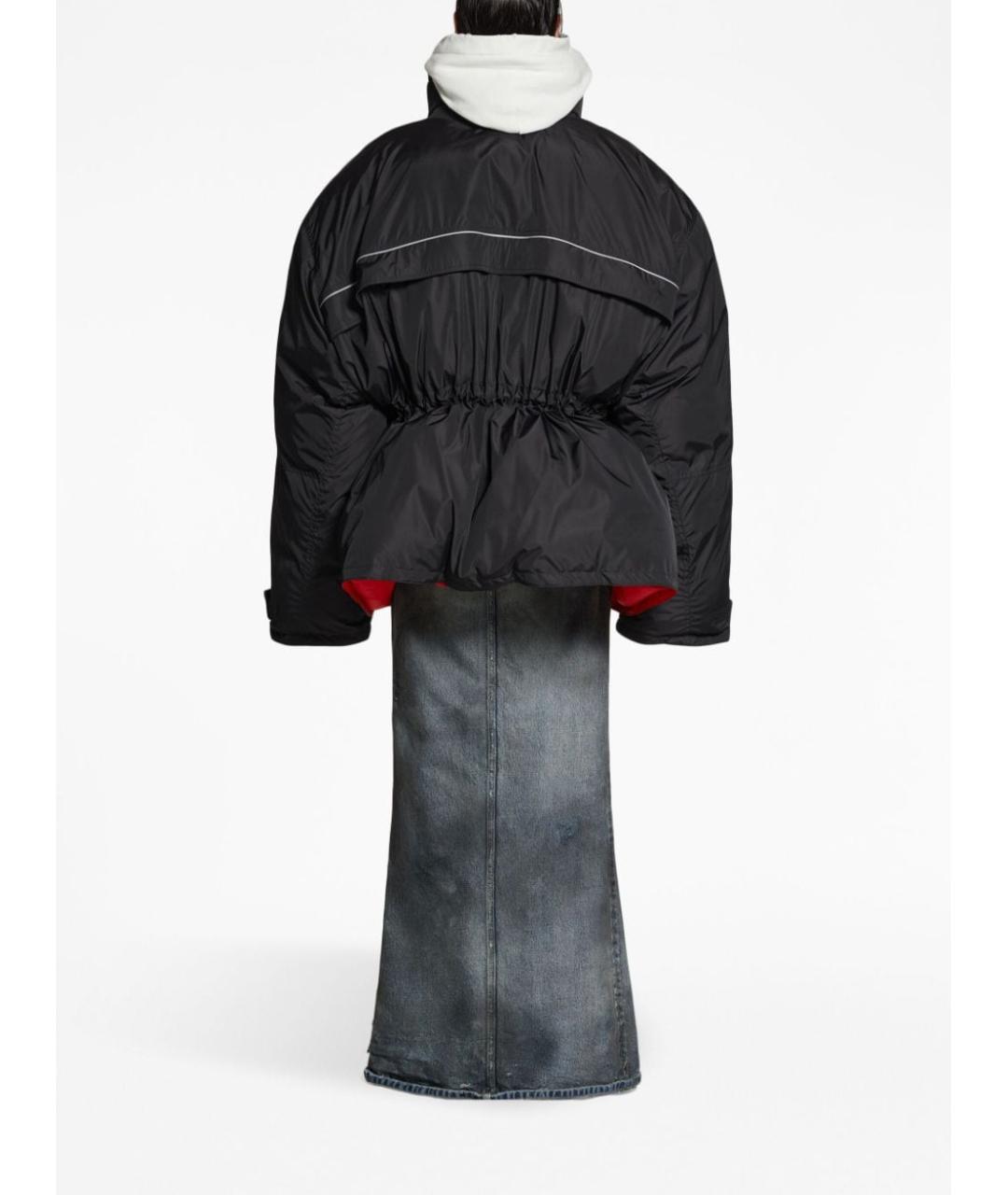 BALENCIAGA Черное синтетическое пальто, фото 6