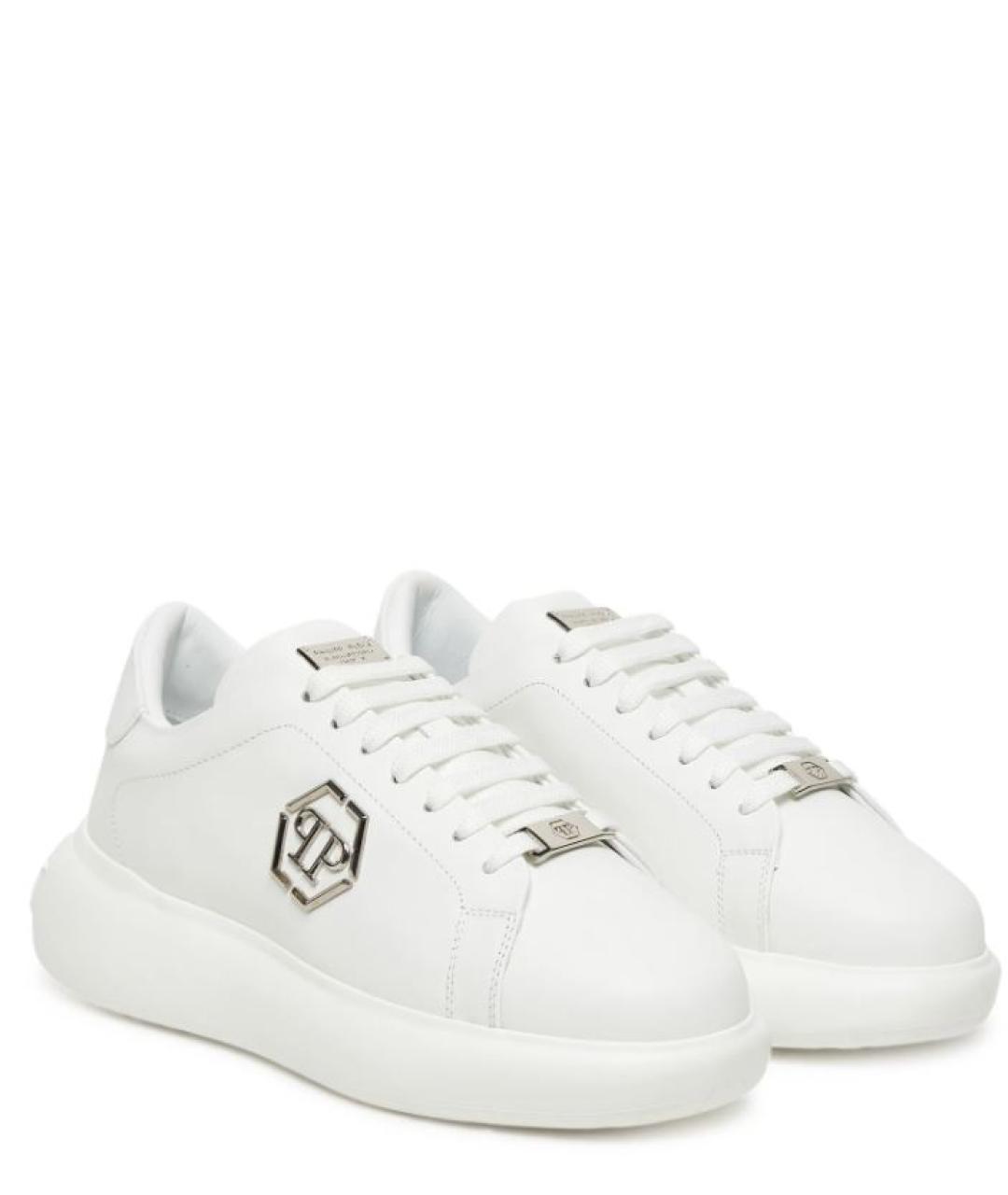 PHILIPP PLEIN Белые низкие кроссовки / кеды, фото 2