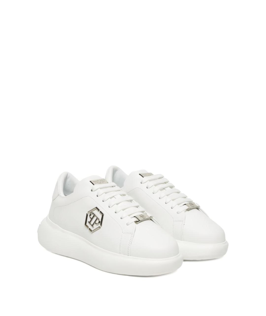 PHILIPP PLEIN Белые низкие кроссовки / кеды, фото 3