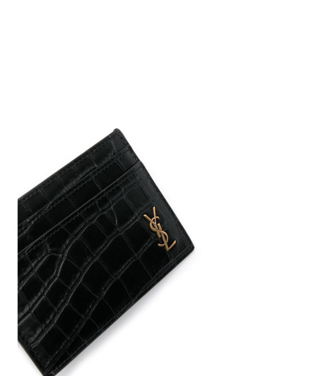 SAINT LAURENT Черный кошелек, фото 2