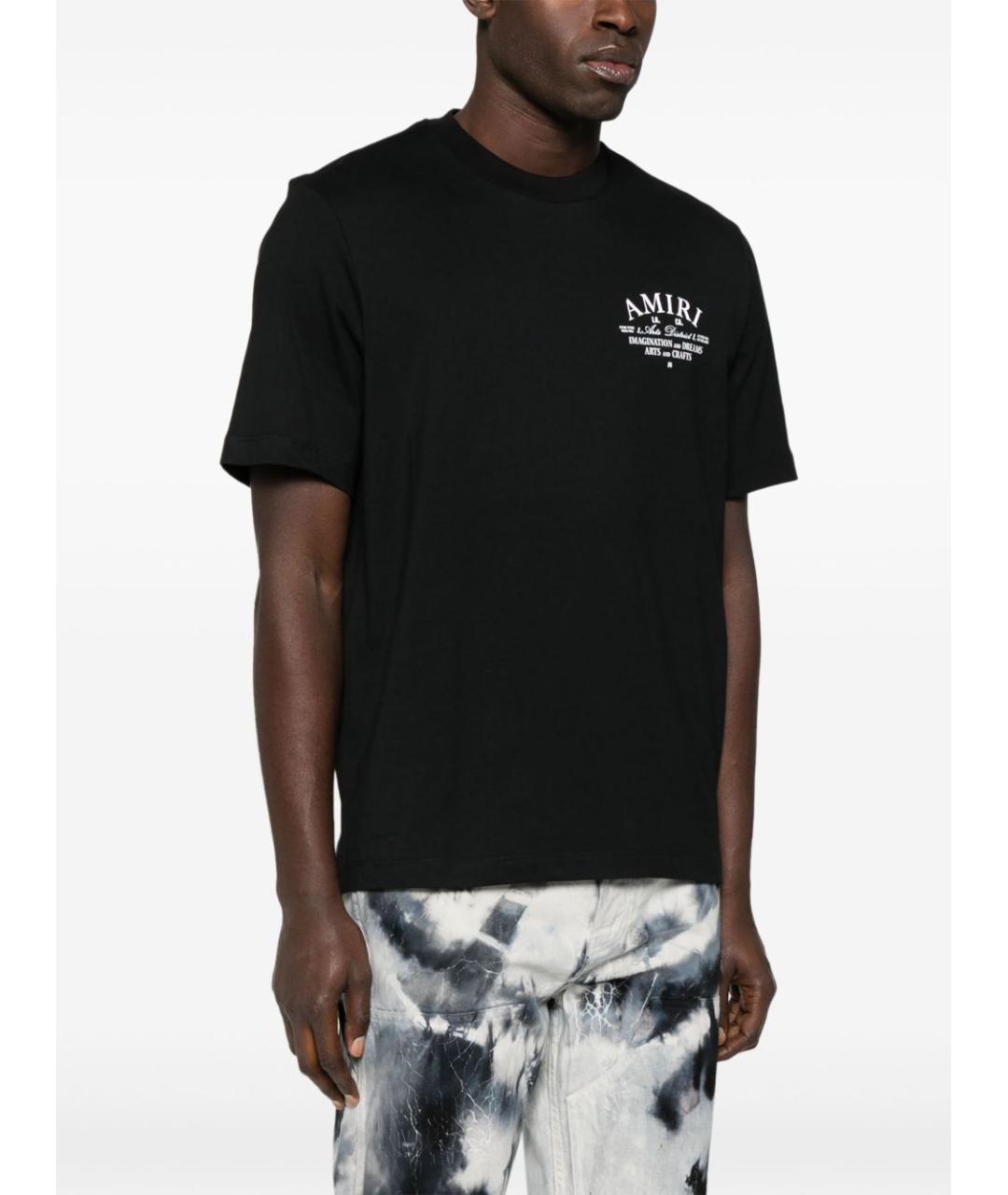 AMIRI Черная хлопковая футболка, фото 5