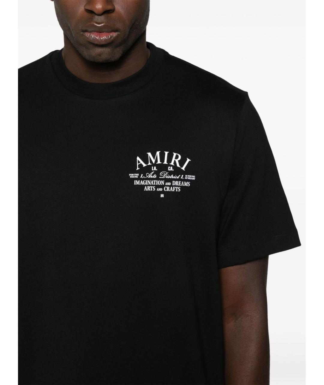 AMIRI Черная хлопковая футболка, фото 4