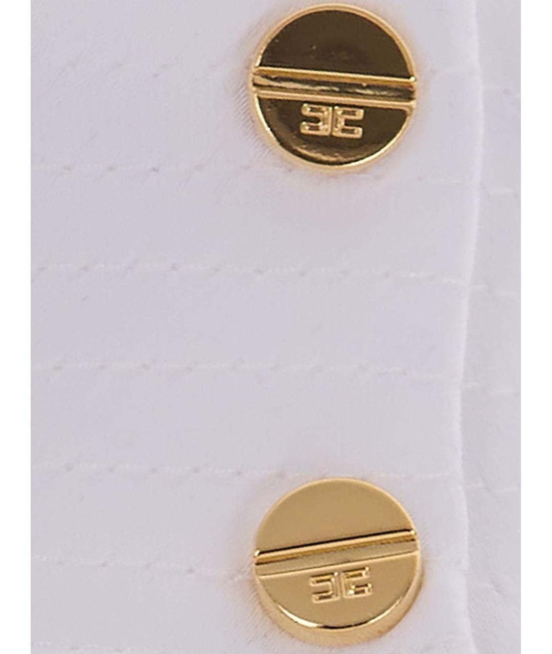 ELISABETTA FRANCHI Белая вискозная блузы, фото 3