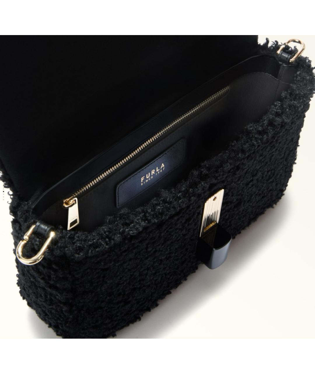 FURLA Черная сумка через плечо, фото 4
