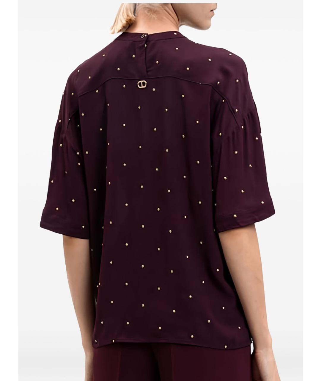 TWIN-SET Бордовая футболка, фото 4