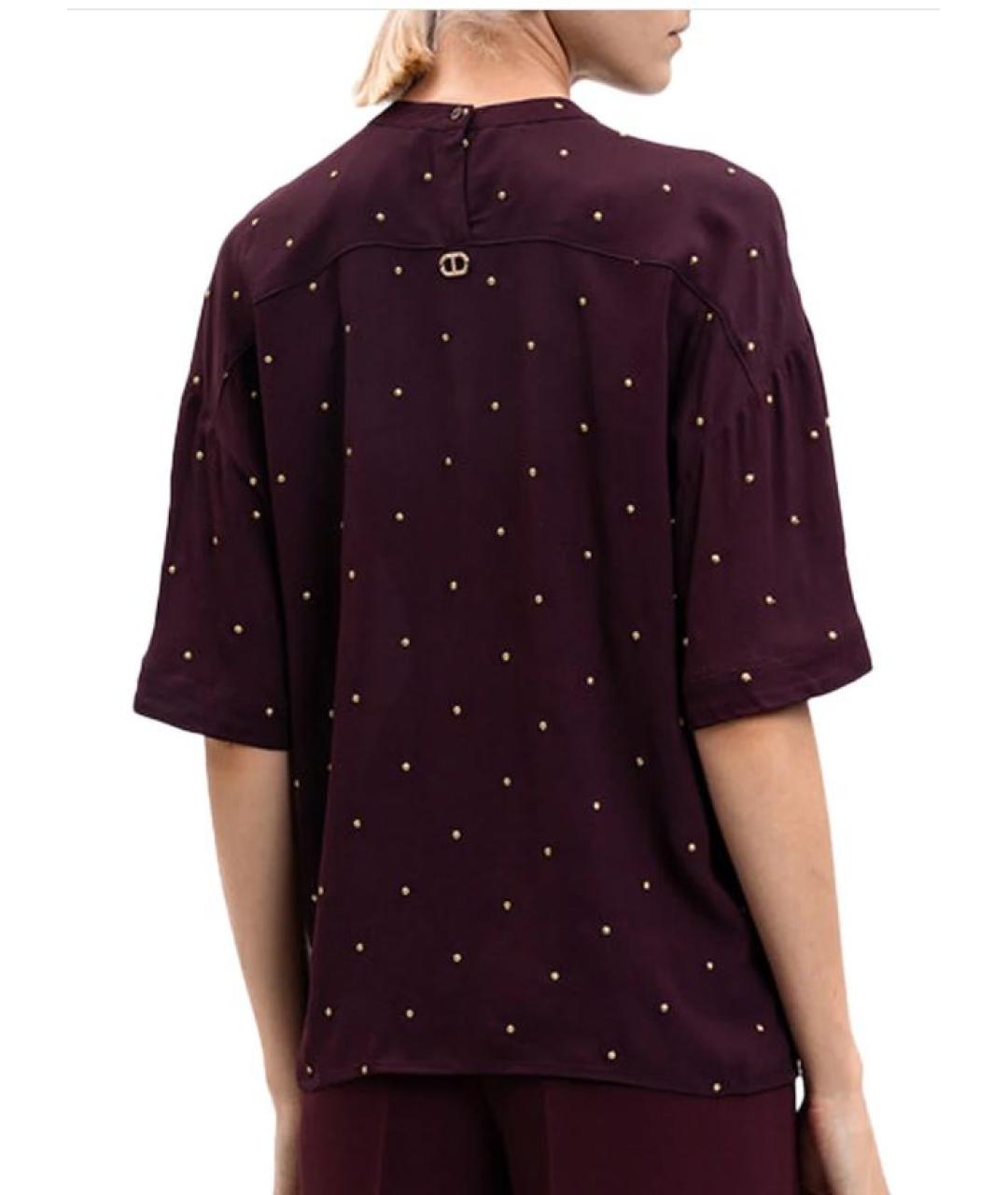 TWIN-SET Бордовая футболка, фото 2