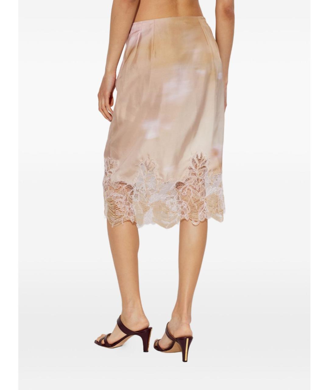 FABIANA FILIPPI Бежевая шелковая юбка миди, фото 5