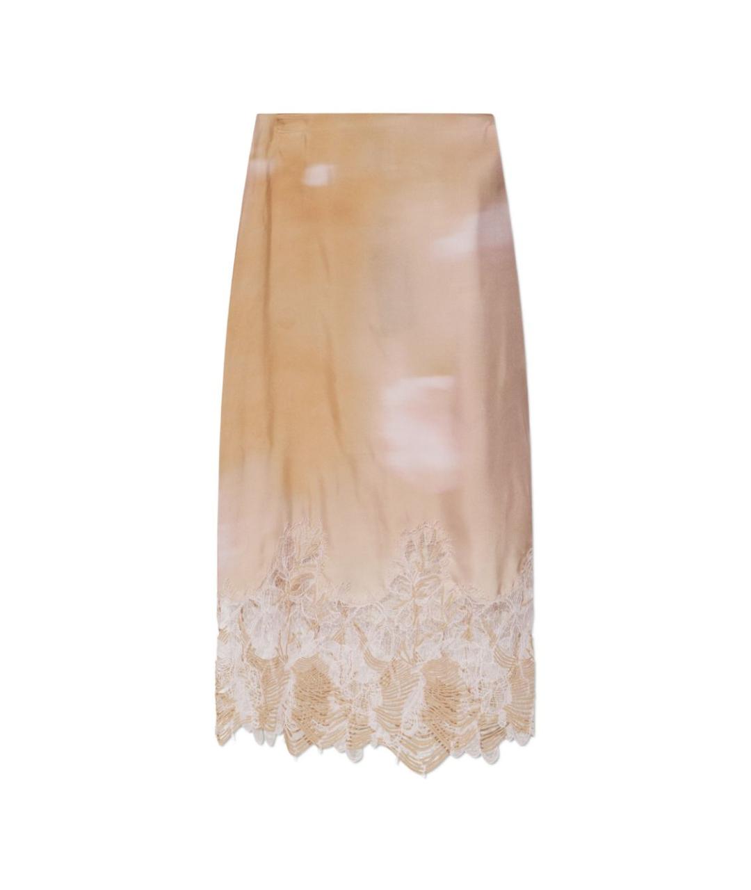 FABIANA FILIPPI Бежевая шелковая юбка миди, фото 6