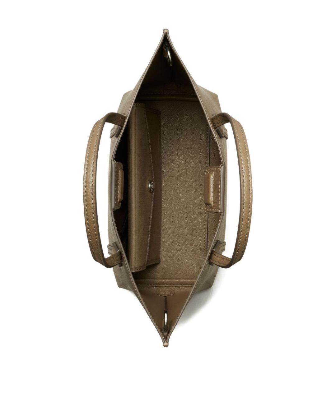 TORY BURCH Бежевая кожаная сумка тоут, фото 4