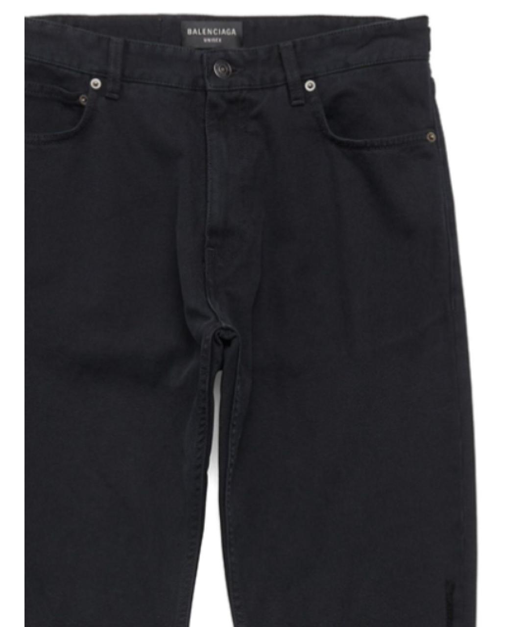 BALENCIAGA Черные хлопковые прямые джинсы, фото 3
