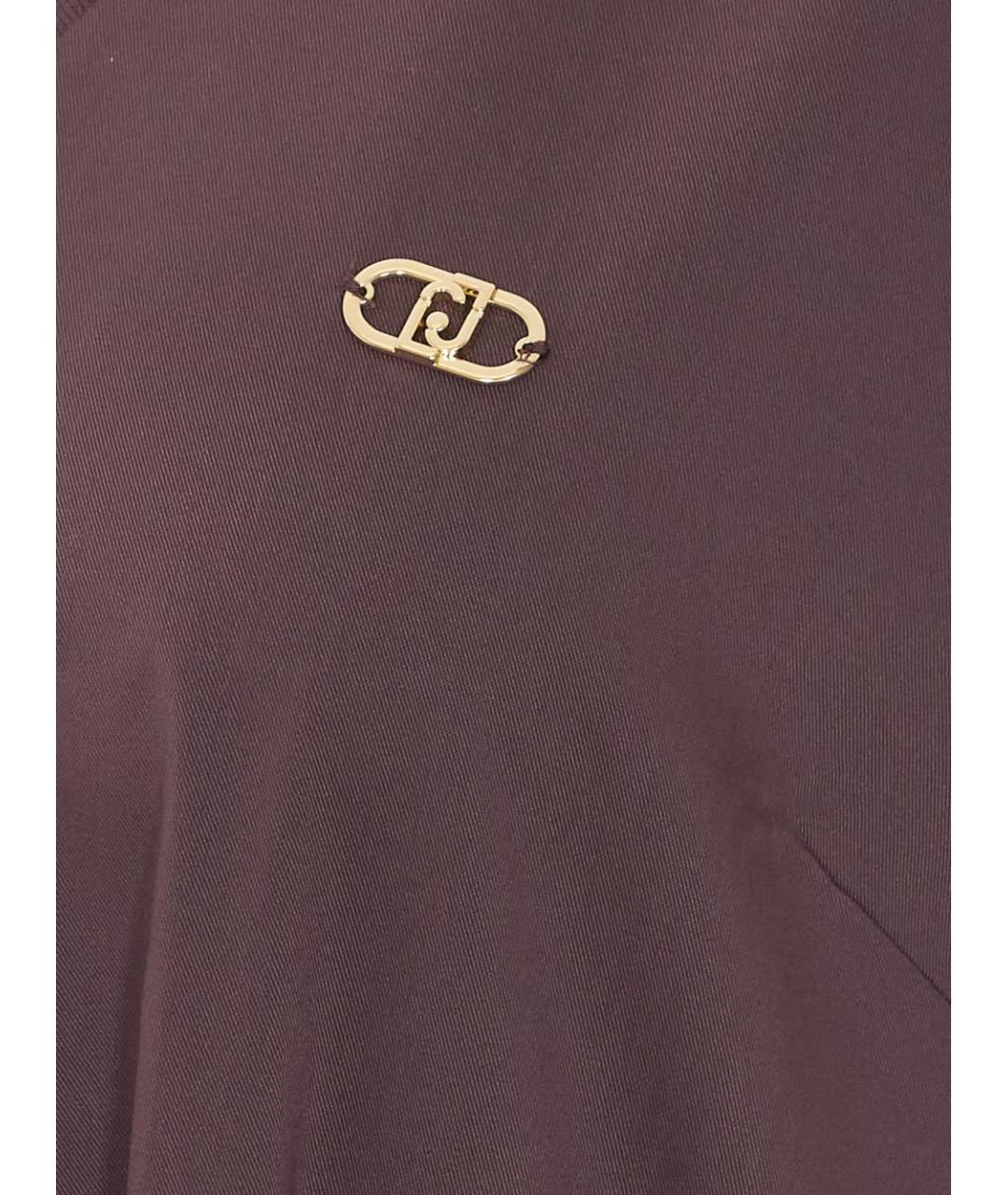 LIU JO Коричневое полиэстеровое повседневное платье, фото 2