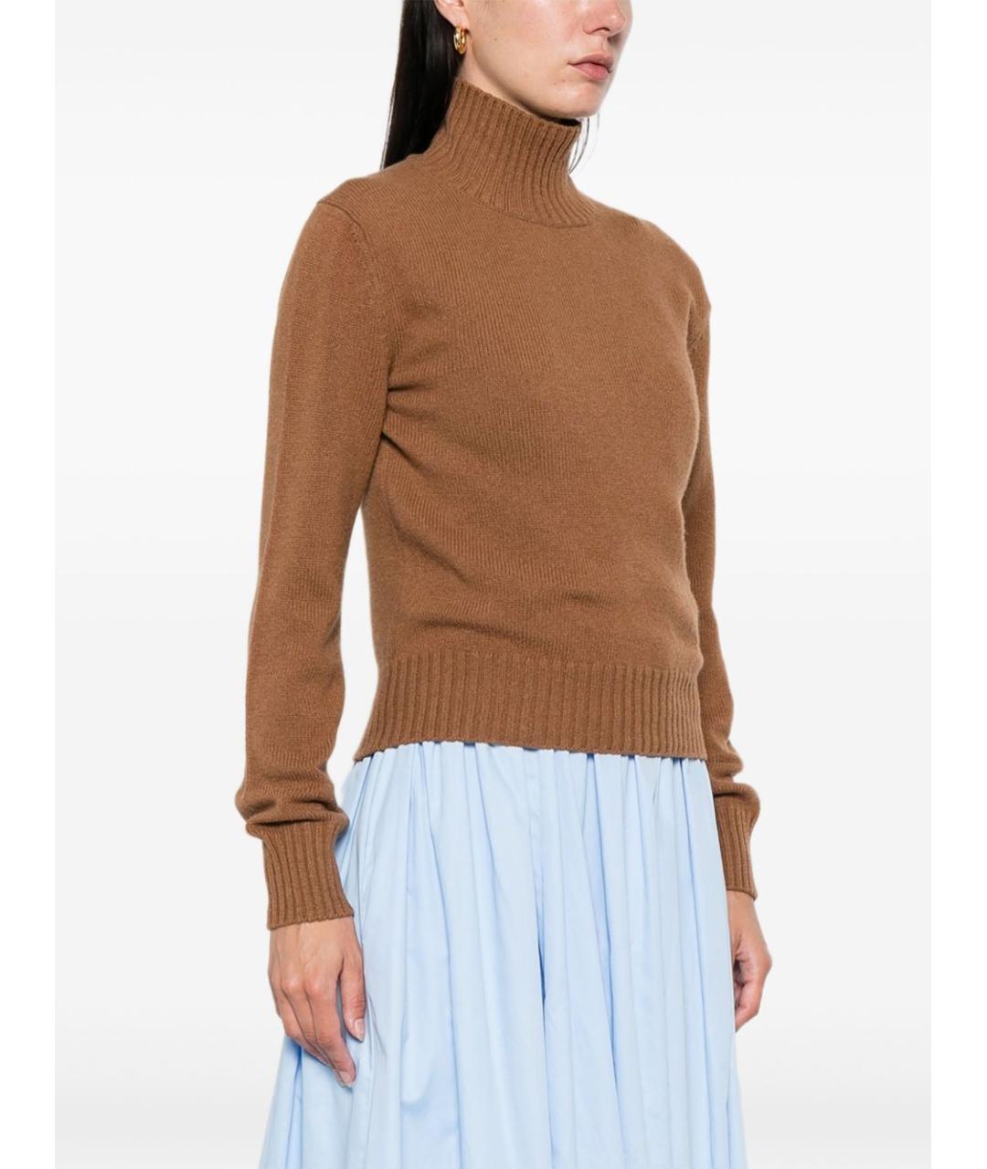 Ami Paris Коричневая кашемировая водолазка, фото 4