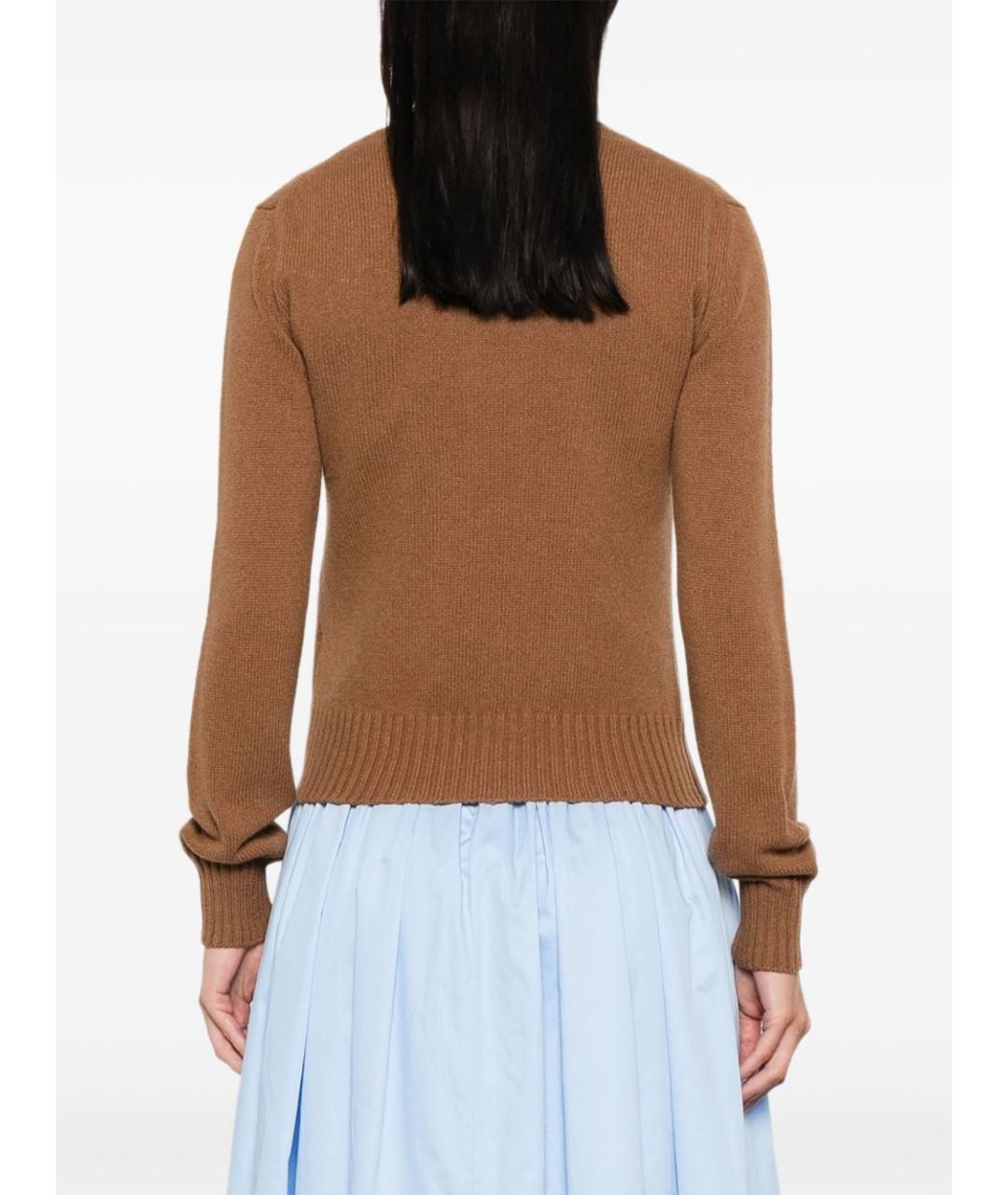 Ami Paris Коричневая кашемировая водолазка, фото 5