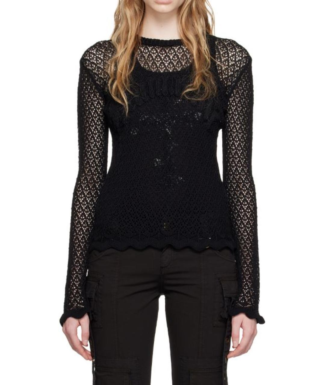 BLUMARINE Черный шерстяной джемпер / свитер, фото 2