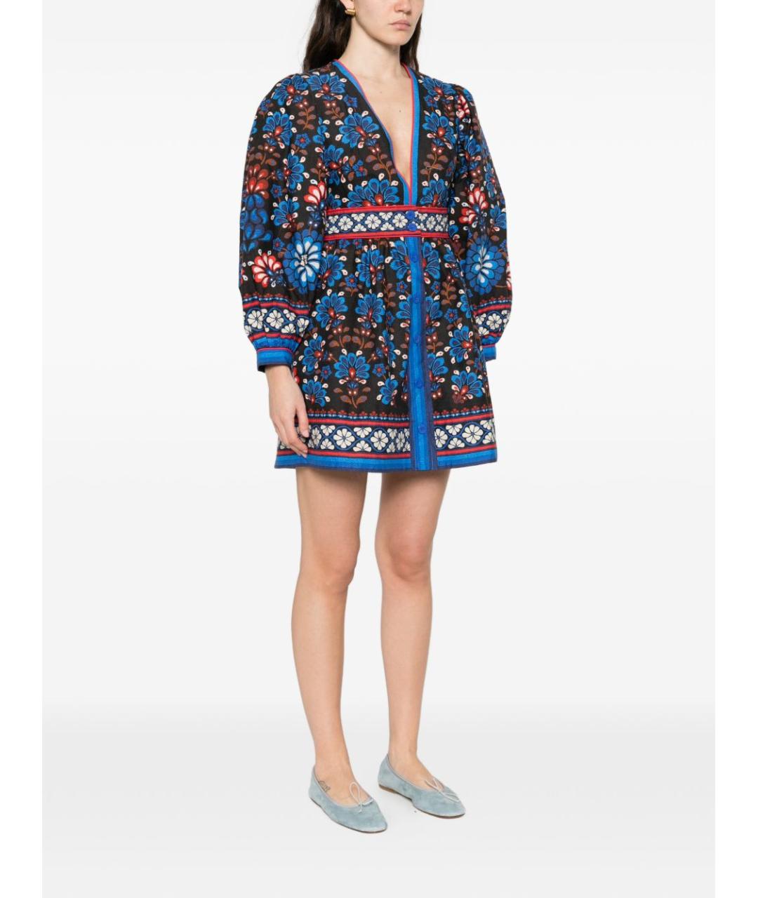 FARM RIO Мульти хлопковое повседневное платье, фото 5