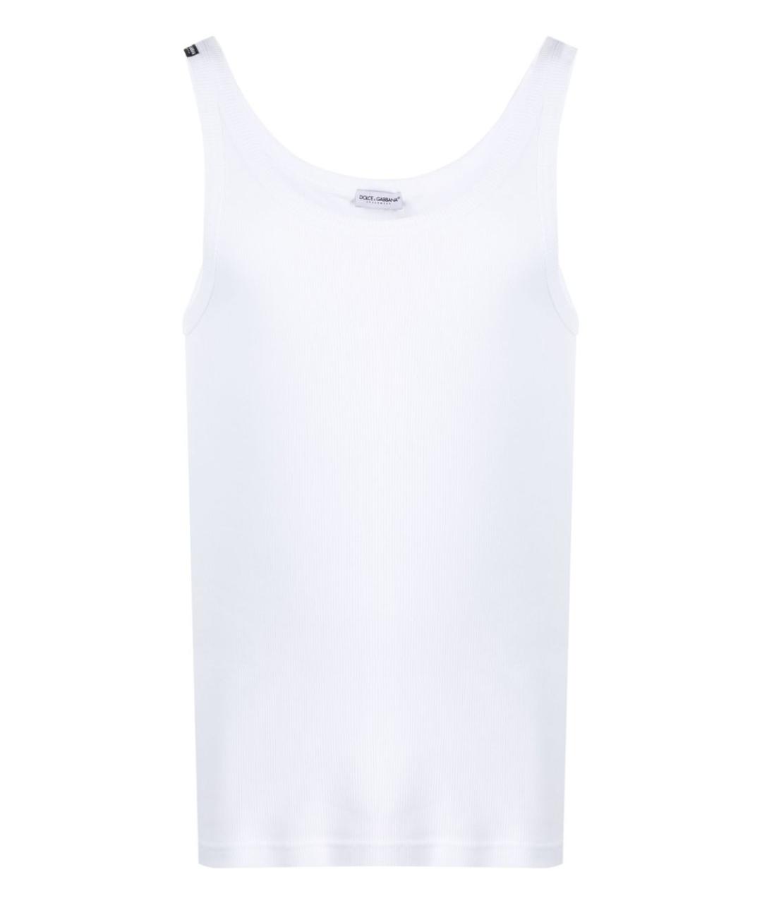 DOLCE&GABBANA Белая хлопковая майка, фото 1