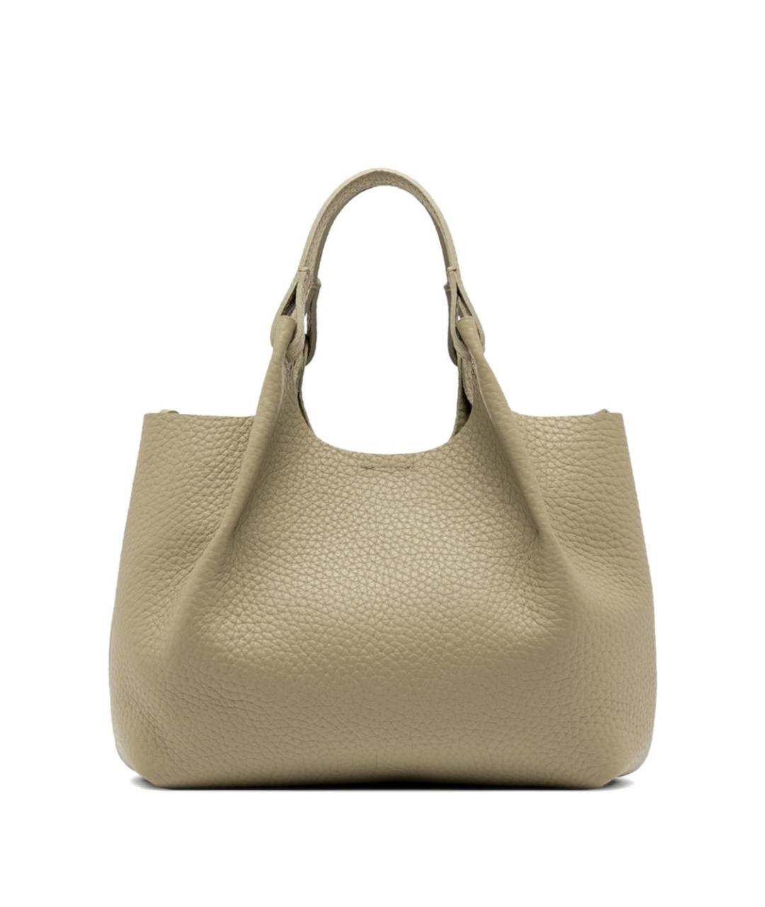 Gianni Chiarini Бежевая кожаная сумка тоут, фото 4