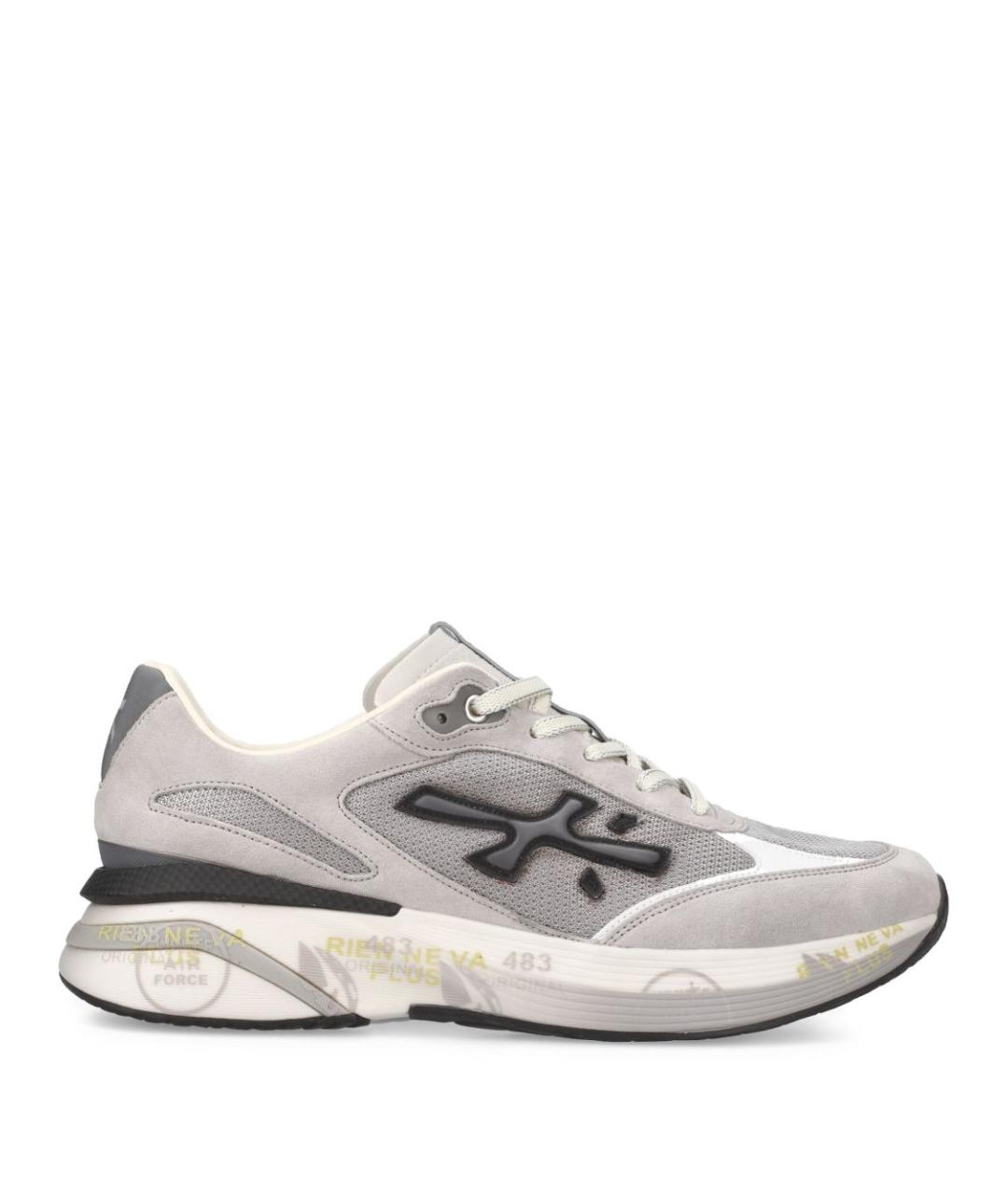 PREMIATA Серые кожаные низкие кроссовки / кеды, фото 1