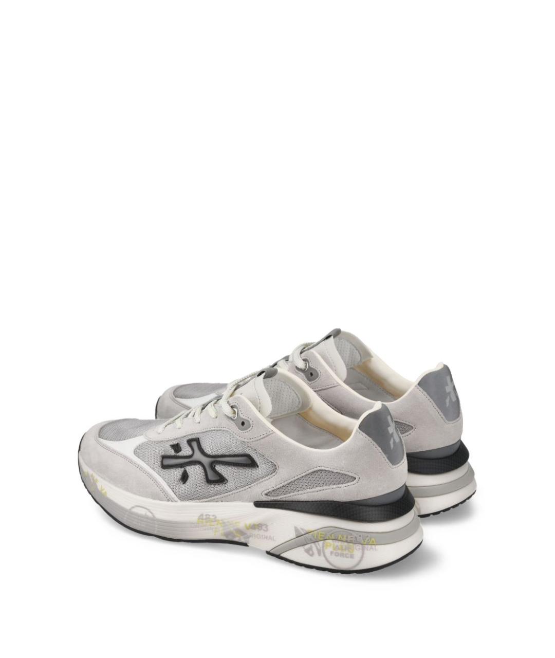 PREMIATA Серые кожаные низкие кроссовки / кеды, фото 5