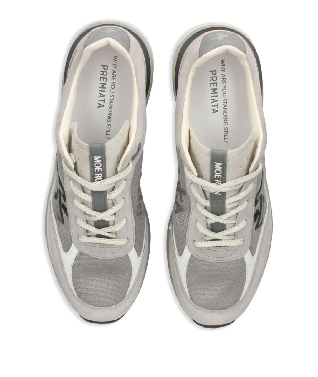 PREMIATA Серые кожаные низкие кроссовки / кеды, фото 4