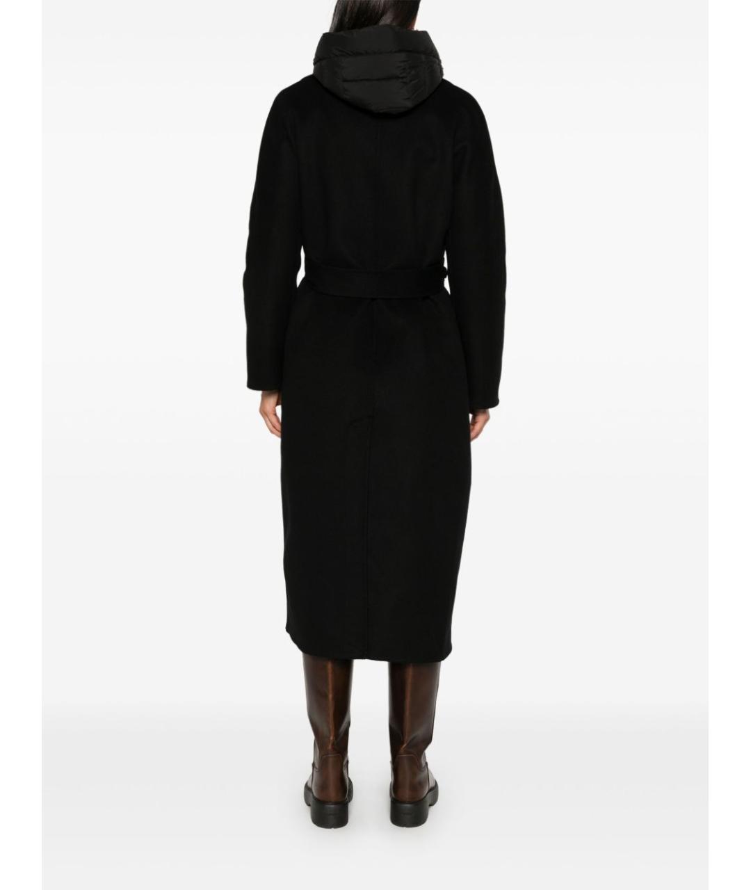 MOORER Черное шерстяное пальто, фото 4