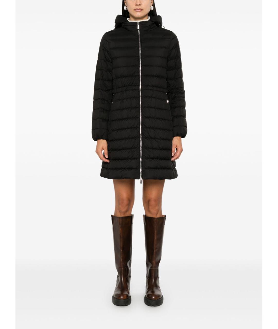 MOORER Черное шерстяное пальто, фото 8