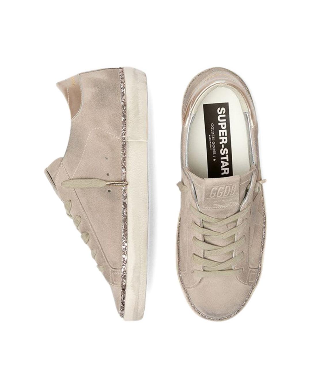 GOLDEN GOOSE DELUXE BRAND Бежевые замшевые кеды, фото 2