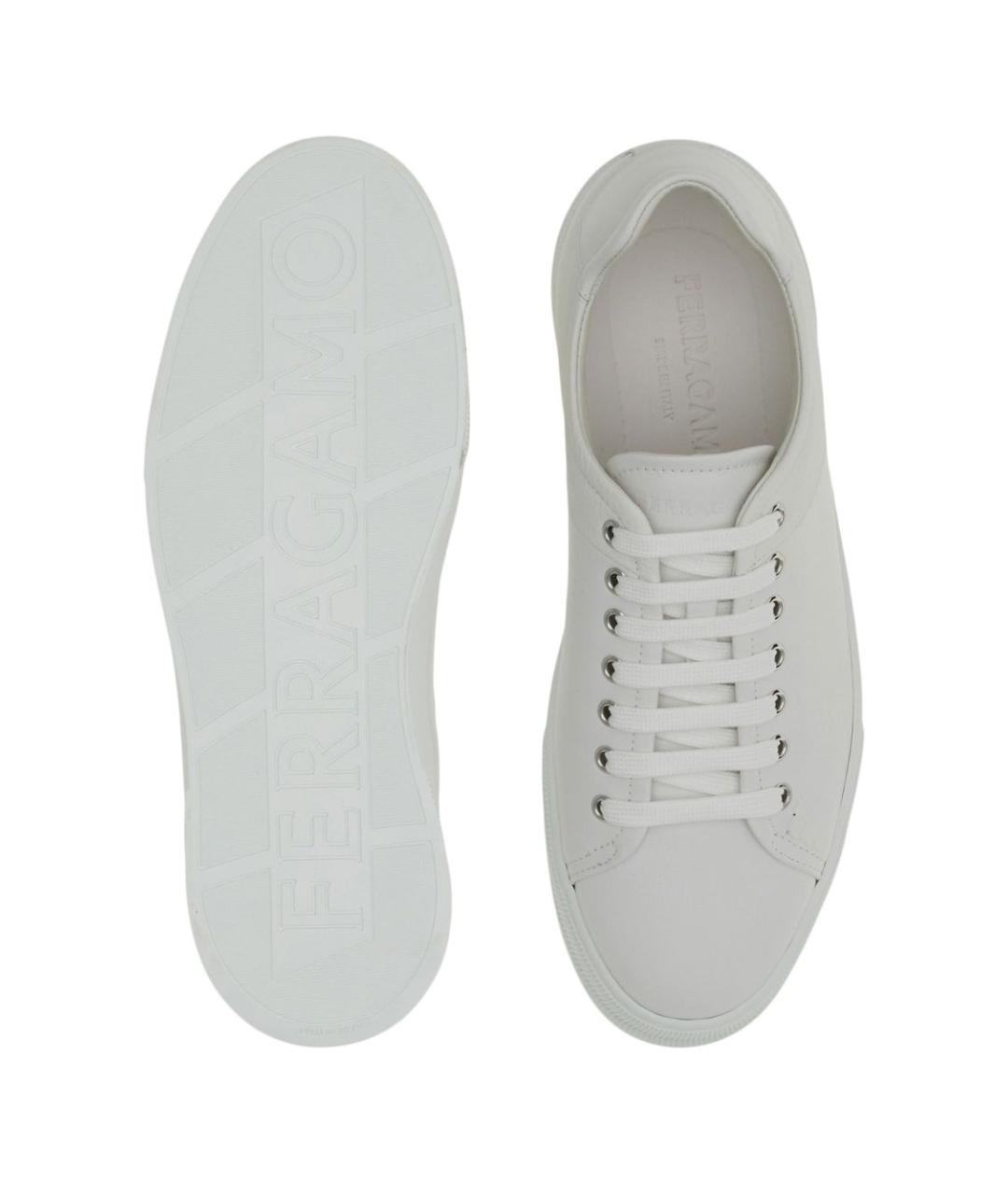 FERRAGAMO Белые низкие кроссовки / кеды, фото 5