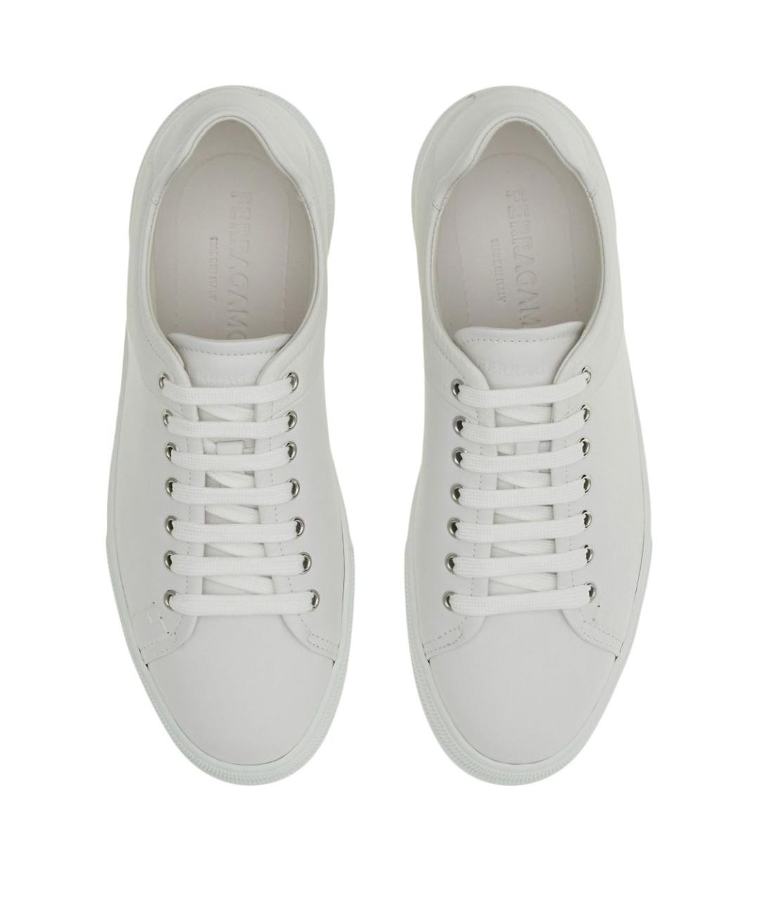 FERRAGAMO Белые низкие кроссовки / кеды, фото 4