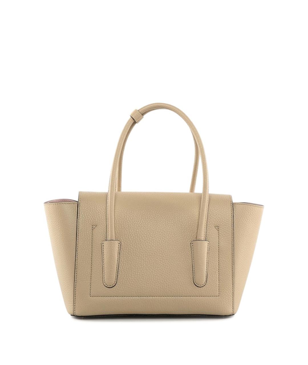 COCCINELLE Бежевая кожаная сумка тоут, фото 2