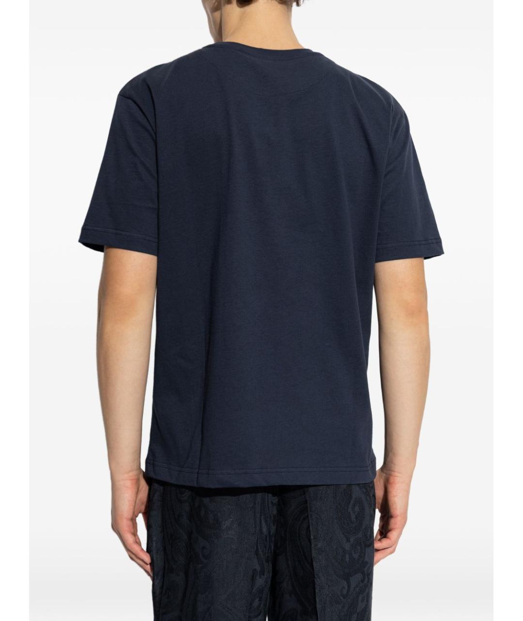 ETRO Синяя хлопковая футболка, фото 4