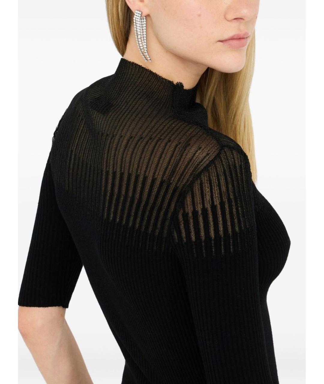 LIU JO Черный вискозный джемпер / свитер, фото 4