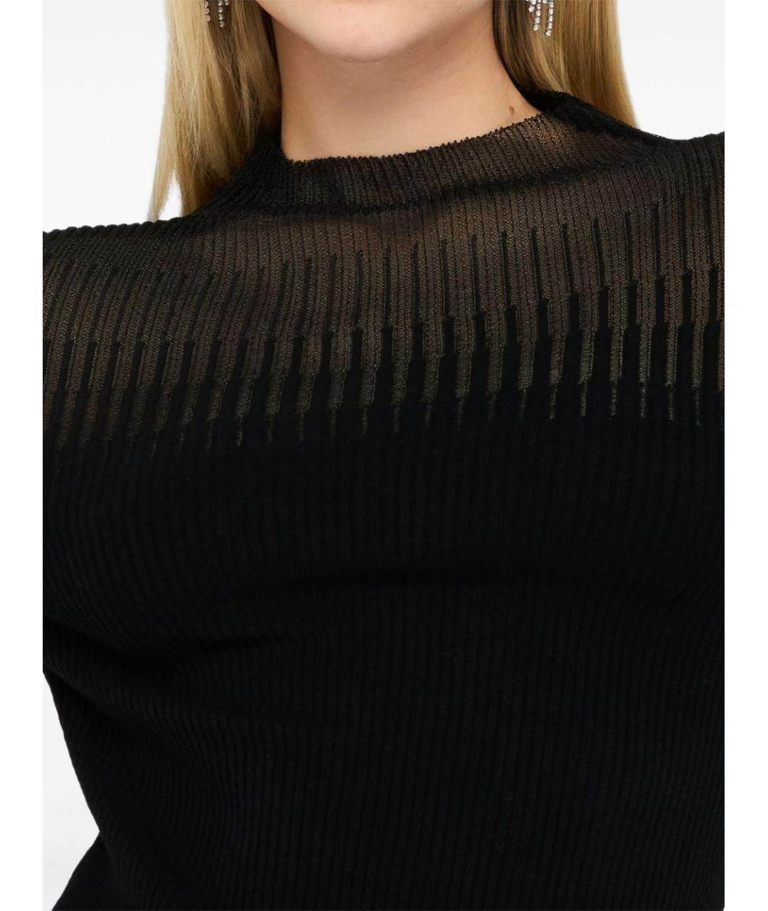 LIU JO Черный вискозный джемпер / свитер, фото 7