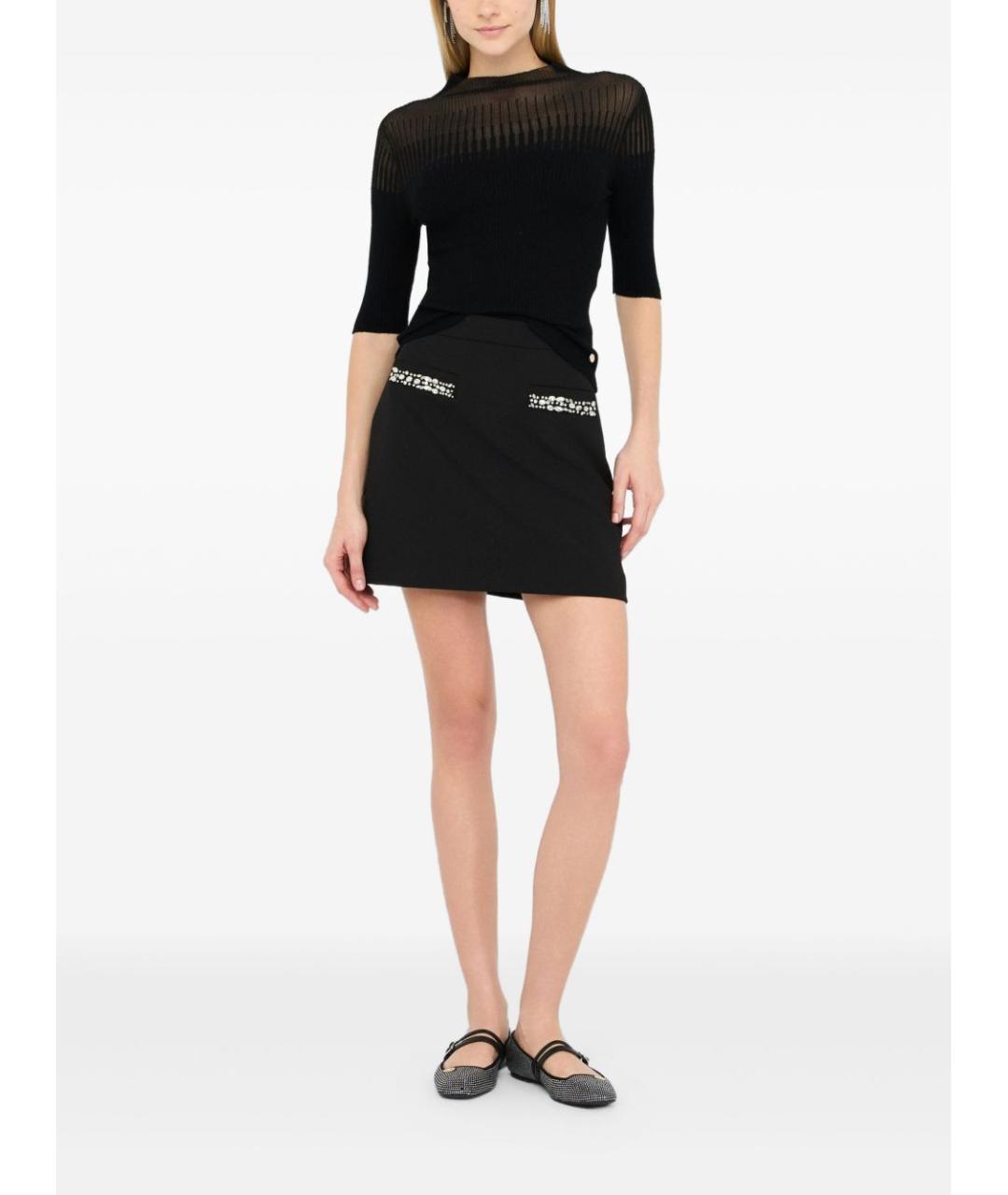 LIU JO Черный вискозный джемпер / свитер, фото 6