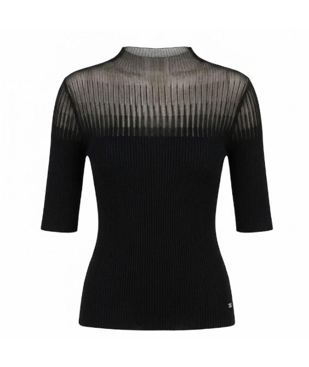 LIU JO Черный вискозный джемпер / свитер, фото 1