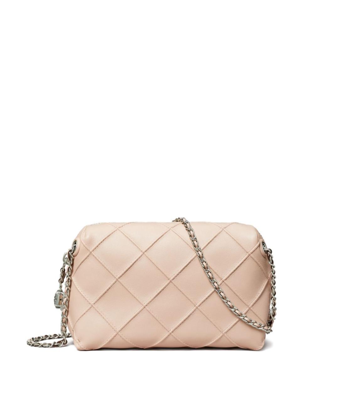 TORY BURCH Розовая кожаная сумка через плечо, фото 7