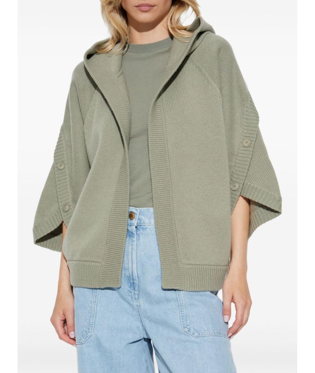 MAX MARA Зеленый кашемировый кардиган, фото 3