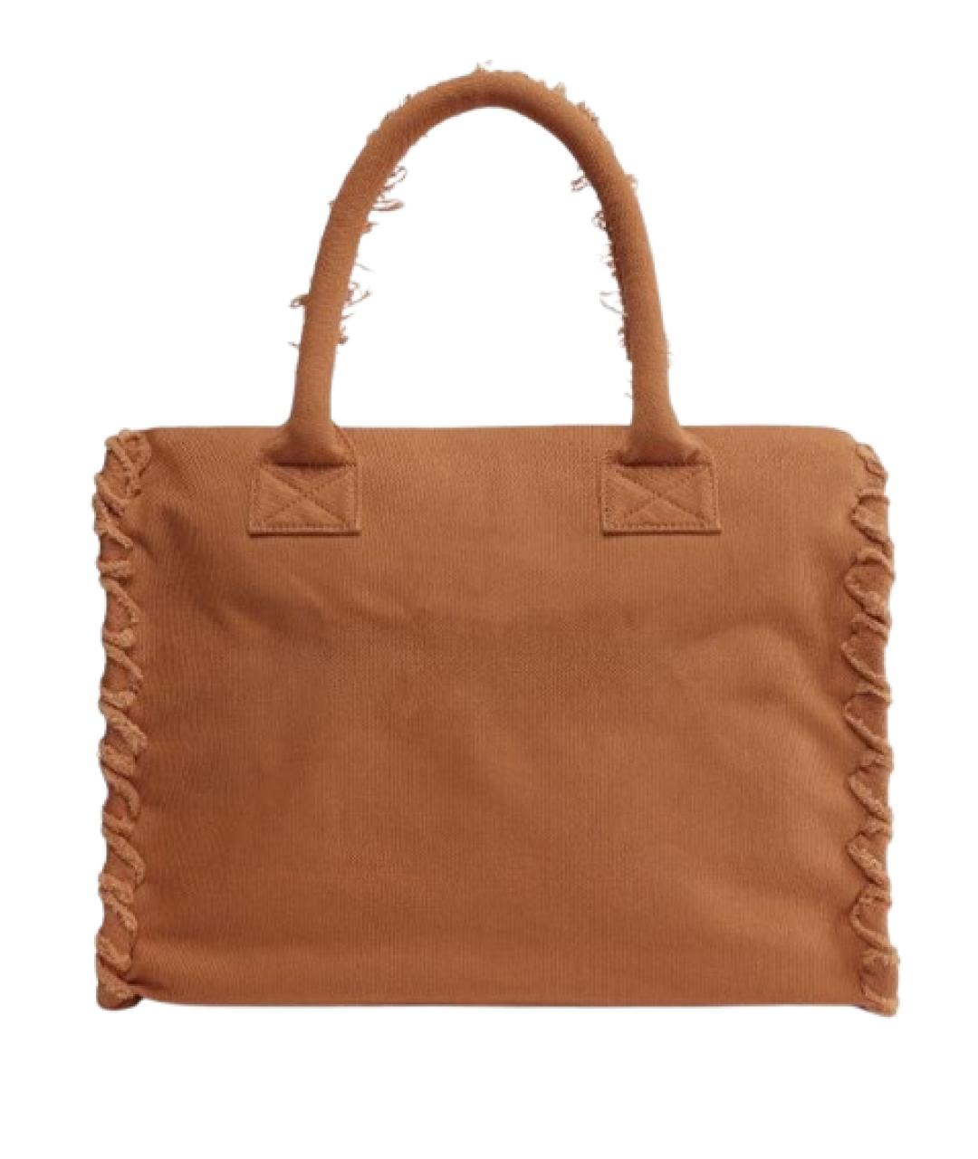 PINKO Коричневая тканевая сумка тоут, фото 2